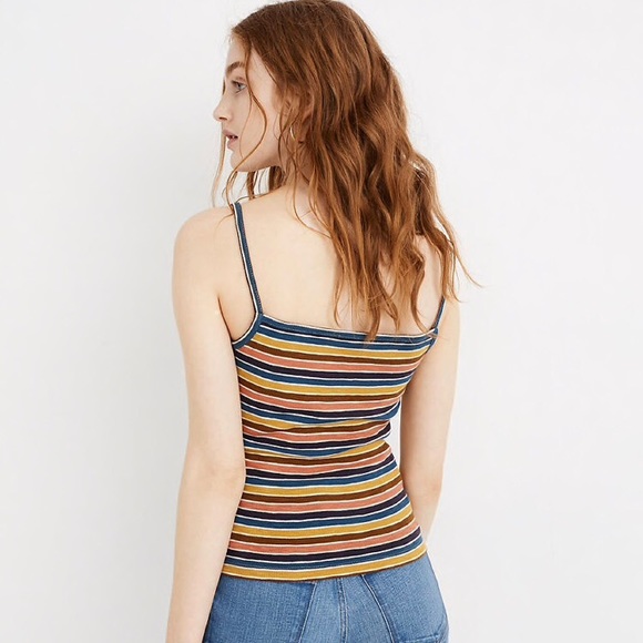 NWT Madewell Wrap Cami Top in Stripe - Picture 3 of 7